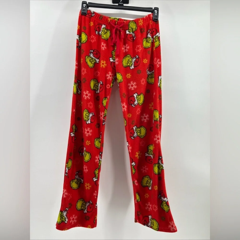 The Grinch Pajama Pants Women’s Small Red Cozy Comfy Holiday Soft Fleece